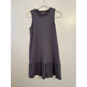 Lilla P Cotton Blend Stretch Sleeveless Ruffle Purple Tank Dress Capsule Size XS